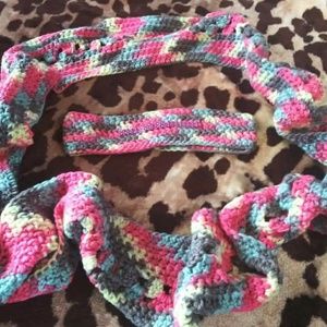 Infinity Scarf and Headband set with bling